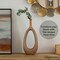 Uniquewise Fiberglass Floor Vases Modern Bohemian Ornamental Oval Design with Open Center for Entryway Living Room Bedroom Office Minimalist Home Decor Accent and Artistic Display Piece